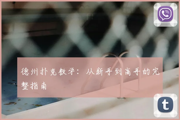 德州扑克教学：从新手到高手的完整指南